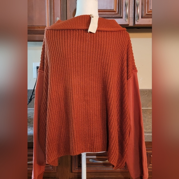 Easel Rust Oversized Knit Sweater Women's Size Small NWT - Picture 5 of 11